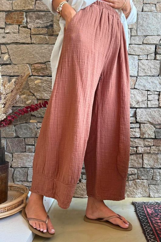 Santos Cushion Cotton Quirky Pant Chestnut